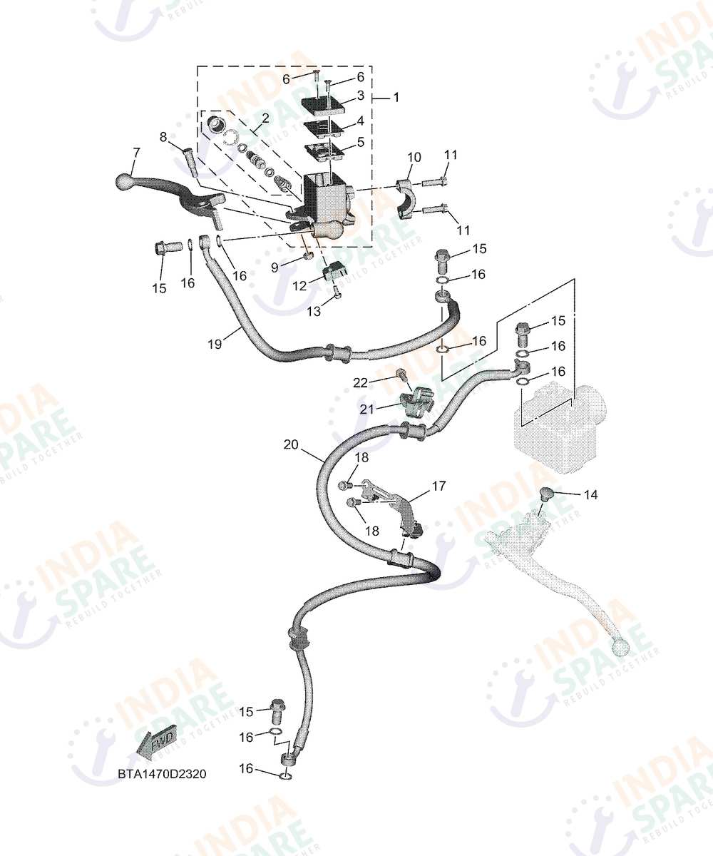 YAMAHA BTA1 R2 200CC Series FRONT MASTER CYLINDER